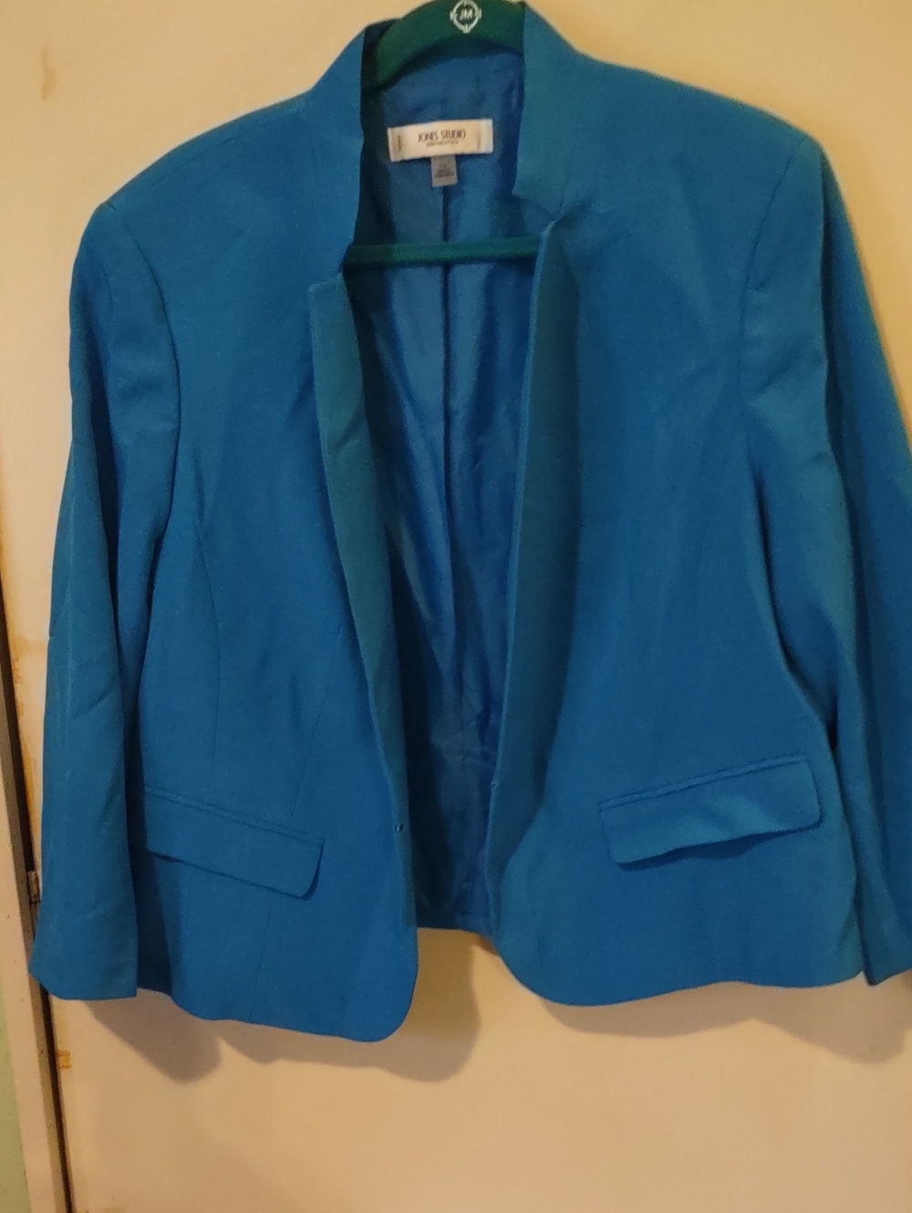Jones Studio Teal Open-Front Blazer
